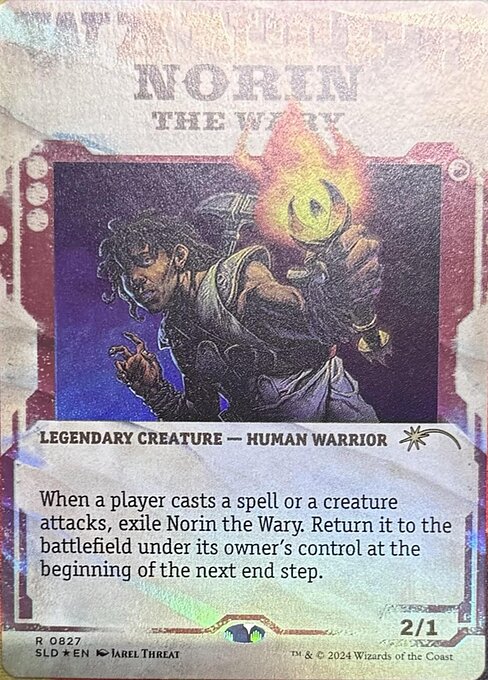 【ボーダレス】【Foil】【EN】Norin the Wary // Norin the Wary [SLD] 赤R No.827