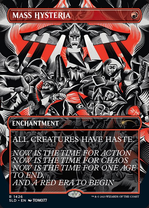 【フルアート】【Foil】【EN】集団恐慌/Mass Hysteria [SLD] 赤R No.1426