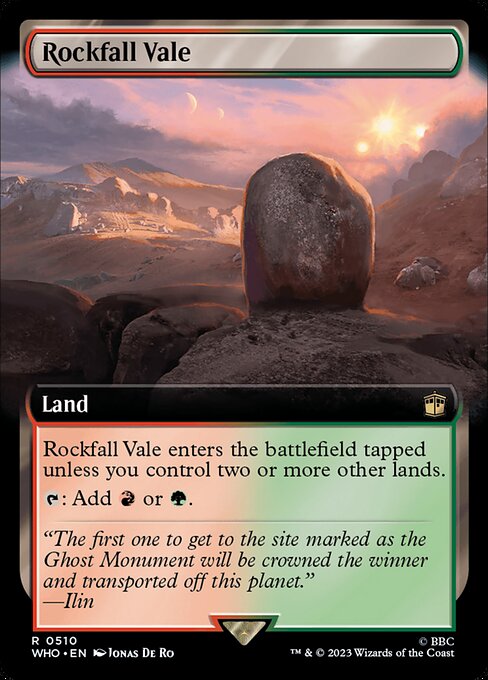 【拡張アート】【Foil】【EN】落石の谷間/Rockfall Vale [WHO] 無R No.510
