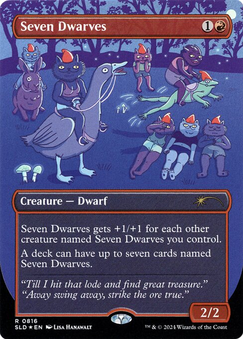 【ボーダレス】【Foil】【EN】七人の小人/Seven Dwarves [SLD] 赤R No.816