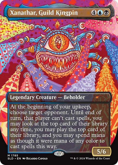 【フルアート】【Foil】【EN】ギルドの重鎮、ザナサー/Xanathar, Guild Kingpin [SLD] 金M No.1785