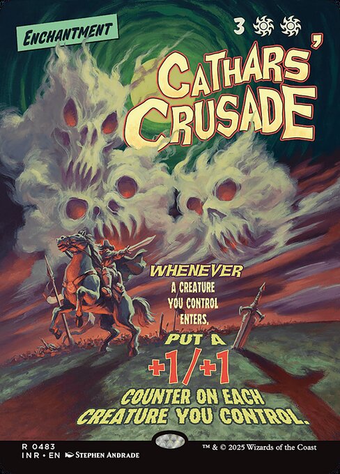 【フルアート】【Foil】【EN】聖戦士の進軍/Cathars' Crusade [INR] 白R No.483