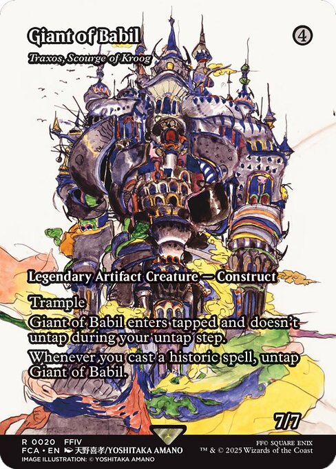 【ショーケース】【Foil】【EN】クルーグの災い魔、トラクソス/Traxos, Scourge of Kroog [FCA] 茶R No.20
