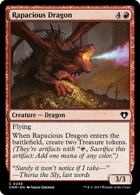 【Foil】【EN】多欲なドラゴン/Rapacious Dragon [CMM] 赤C No.248