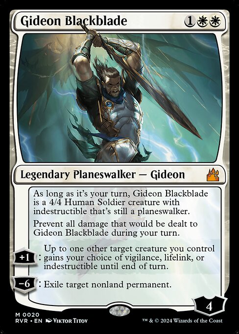 【EN】黒き剣のギデオン/Gideon Blackblade [RVR] 白M No.20