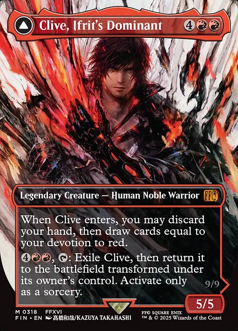 【ボーダレス】【EN】イフリートのドミナント、クライヴ // 火の召喚獣、イフリート/Clive, Ifrit's Dominant // Ifrit, Warden of Inferno [FIN] 赤M No.318