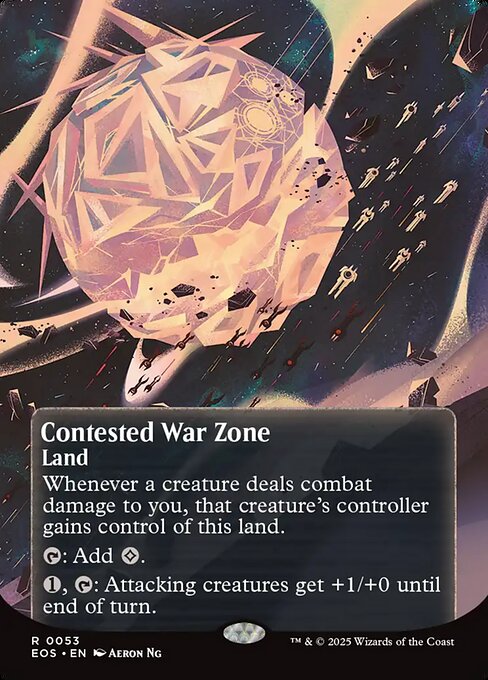 【ボーダレス】【Foil】【EN】激戦の戦域/Contested War Zone [EOS] 土地R No.53