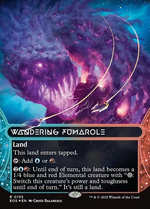 【ボーダレス】【ギャラクシーFoil】【EN】さまよう噴気孔/Wandering Fumarole [EOS] 土地R No.135