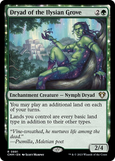 【Foil】【EN】イリーシア木立のドライアド/Dryad of the Ilysian Grove [CMM] 緑R No.891
