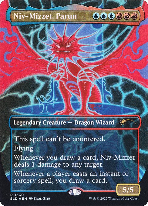 【ボーダレス】【Foil】【EN】パルン、ニヴ＝ミゼット/Niv-Mizzet, Parun [SLD] 金R No.1530