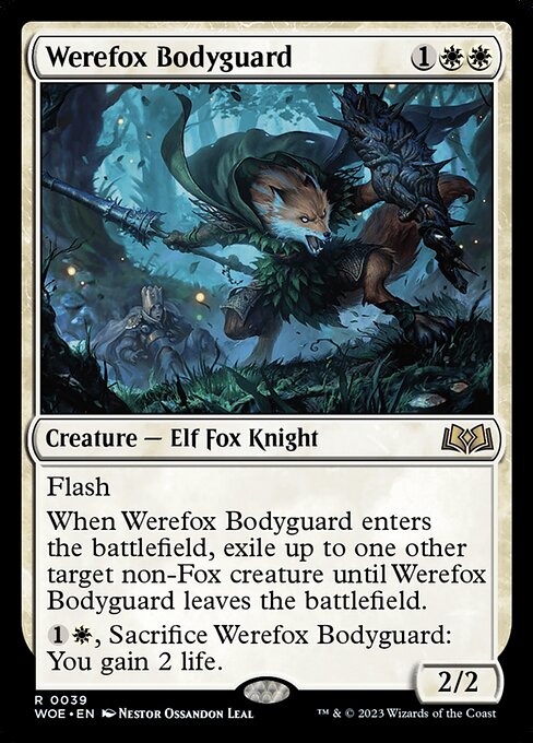 【Foil】【EN】人狐のボディガード/Werefox Bodyguard [WOE] 白R No.39