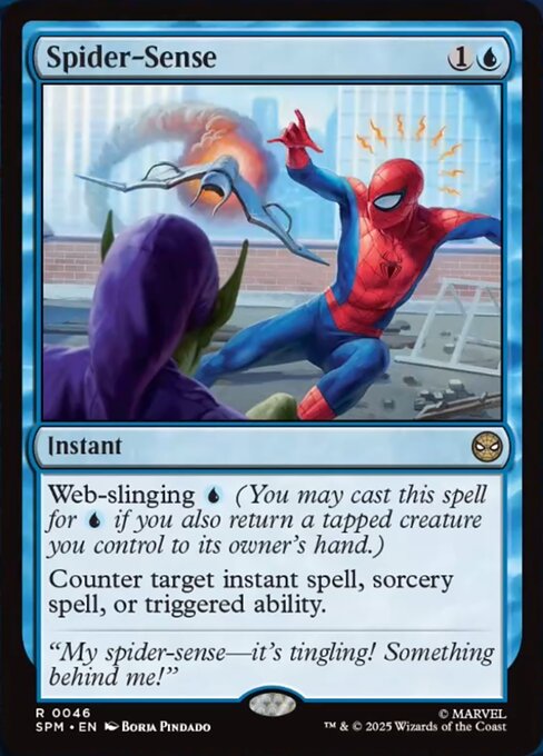 【Foil】【EN】スパイダーセンス/Spider-Sense [SPM] 青R No.46