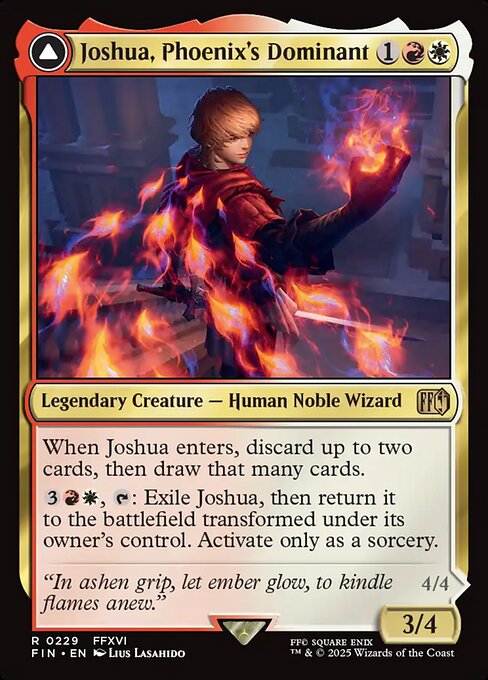 【Foil】【EN】フェニックスのドミナント、ジョシュア // 火の召喚獣、フェニックス/Joshua, Phoenix's Dominant // Phoenix, Warden of Fire [FIN] 金R No.229