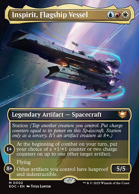 【ボーダーレス】【Foil】【EN】旗艦、インスピリット/Inspirit, Flagship Vessel [EOC] 金M No.2