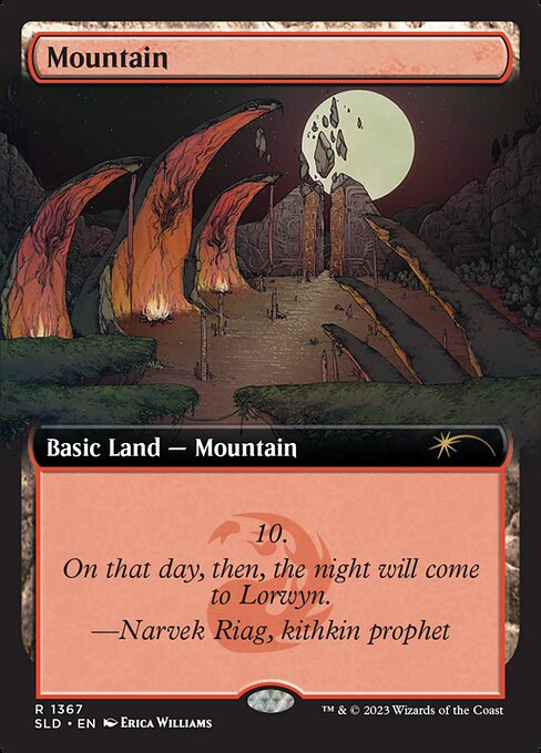 【拡張アート】【Foil】【EN】山/Mountain [SLD] 無R No.1367