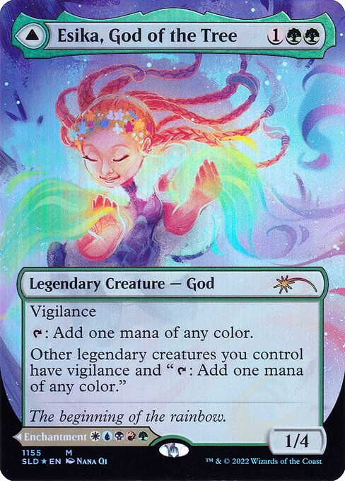 【ボーダレス】【Foil】【EN】Esika, God of the Tree // The Prismatic Bridge [SLD] 白M No.1155