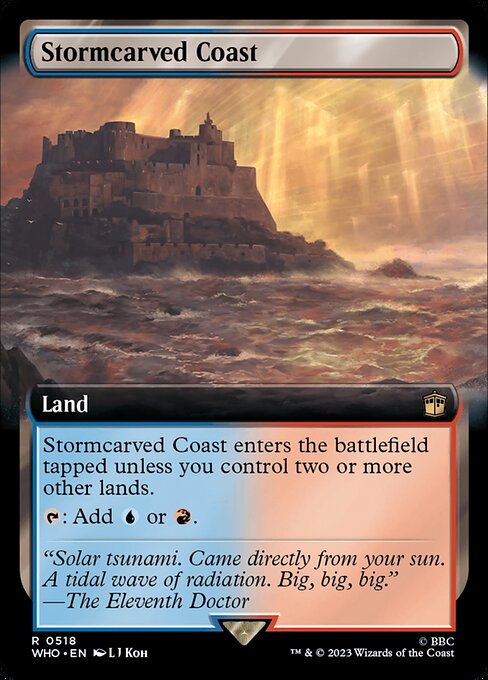 【拡張アート】【Foil】【EN】嵐削りの海岸/Stormcarved Coast [WHO] 無R No.518