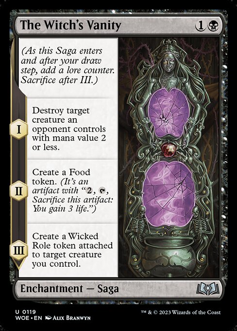 【Foil】【EN】魔女の虚栄/The Witch's Vanity [WOE] 黒U No.119