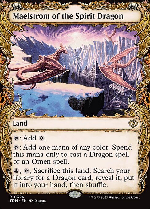 【ショーケース】【Foil】【EN】精霊龍の大渦/Maelstrom of the Spirit Dragon [TDM] 土地R No.326