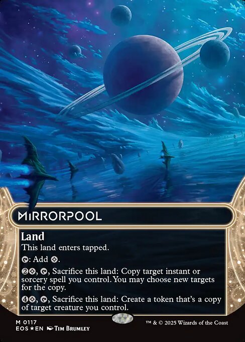 【ボーダレス】【ギャラクシーFoil】【EN】鏡の池/Mirrorpool [EOS] 土地M No.117