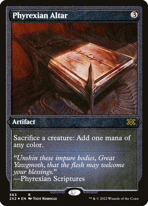 【エッチングFoil】【EN】ファイレクシアの供犠台/Phyrexian Altar [2X2] 茶R No.563