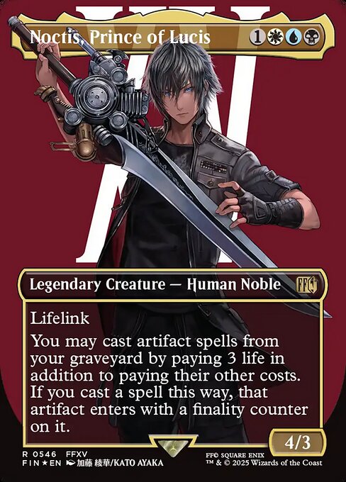 【ボーダレス】【サージFoil】【EN】ルシスの王子、ノクティス/Noctis, Prince of Lucis [FIN] 金R No.546