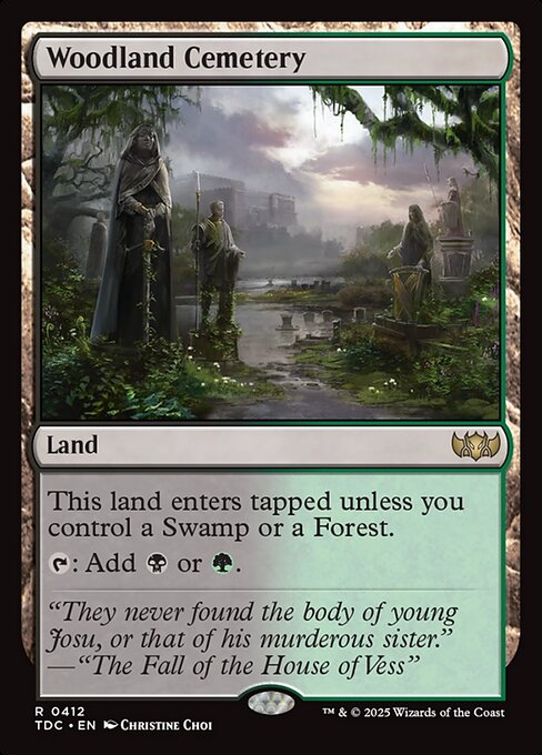 【Foil】【EN】森林の墓地/Woodland Cemetery [TDC] 土地R No.412