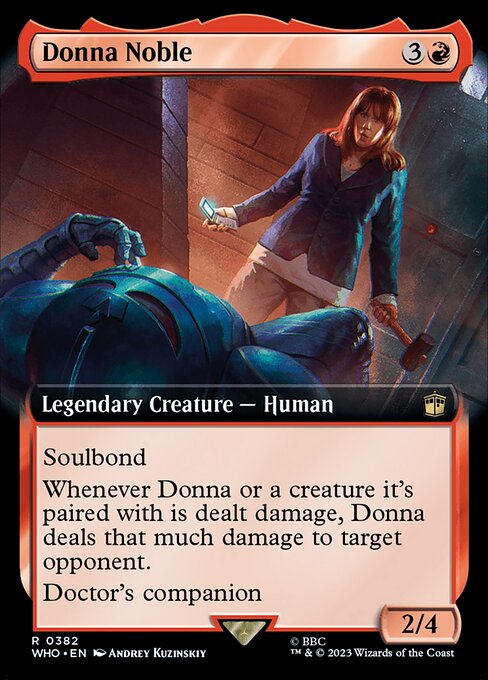 【拡張アート】【Foil】【EN】ドナ・ノーブル /Donna Noble [WHO] 赤R No.382