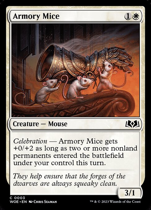 【Foil】【EN】武器庫のネズミ/Armory Mice [WOE] 白C No.3