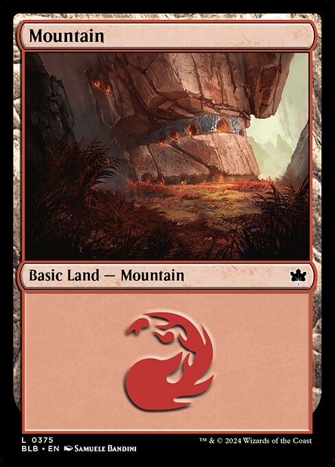 【Foil】【EN】山/Mountain [BLB] 土地C No.375