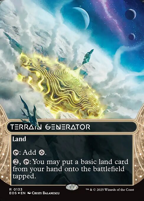 【ボーダレス】【ギャラクシーFoil】【EN】地形形成装置/Terrain Generator [EOS] 土地R No.133
