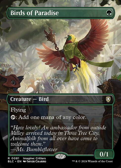 【ボーダレス】【EN】極楽鳥/Birds of Paradise [BLC] 緑R No.81