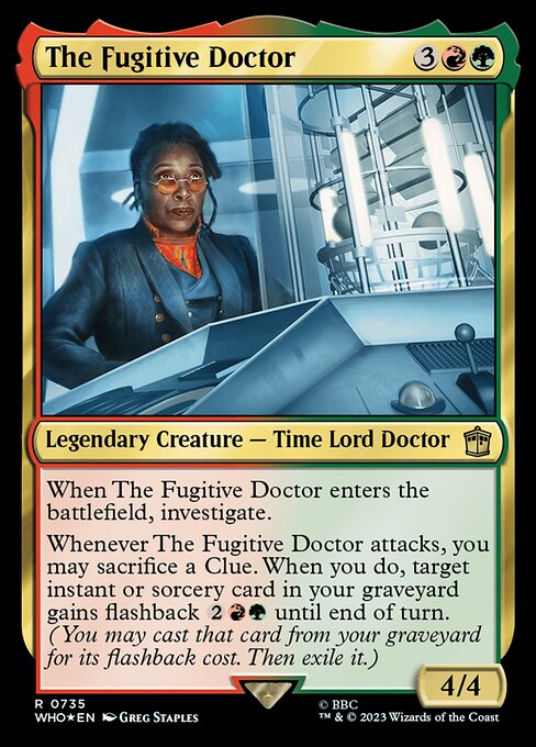 【サージFoil】【Foil】【EN】逃亡ドクター/The Fugitive Doctor [WHO] 金R No.735