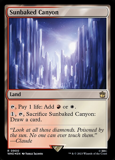 【サージFoil】【Foil】【EN】灼陽大峡谷/Sunbaked Canyon [WHO] 無R No.900