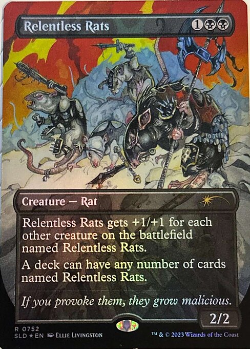 【Foil】【EN】執拗なネズミ/Relentless Rats [SLD] 黒R No.752