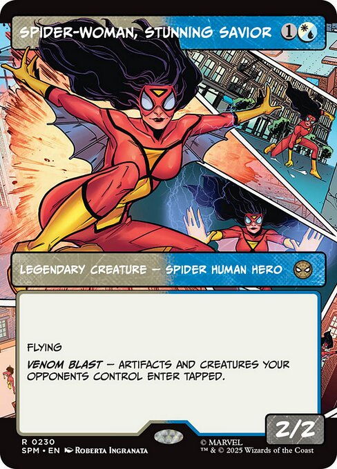 【ボーダレス】【Foil】【EN】驚嘆の救い手、スパイダーウーマン/Spider-Woman, Stunning Savior [SPM] 金R No.230