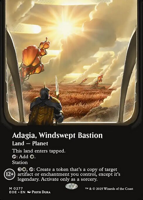 【ボーダレス】【Foil】【EN】吹きさらしの要塞、アダージア/Adagia, Windswept Bastion [EOE] 土地M No.277