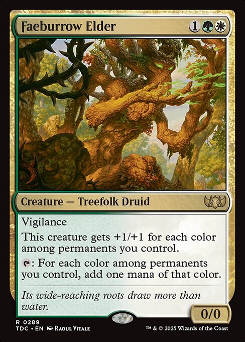 【EN】フェイ庄の古老/Faeburrow Elder [TDC] 金R No.289
