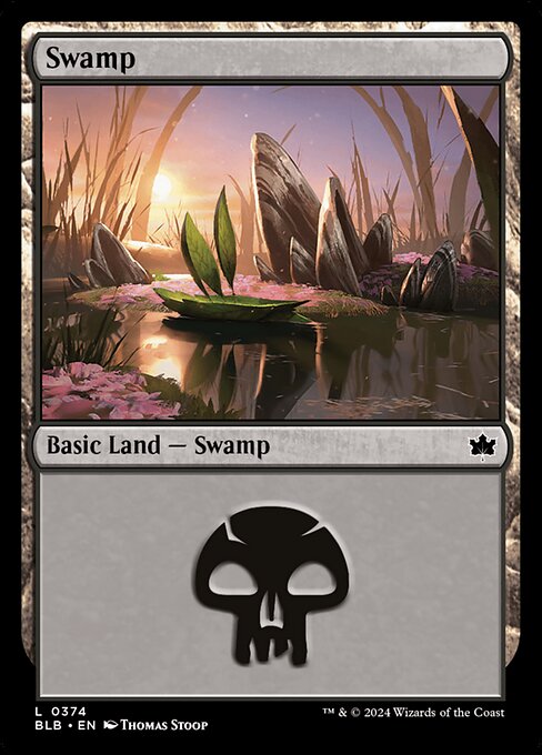 【Foil】【EN】沼/Swamp [BLB] 土地C No.374