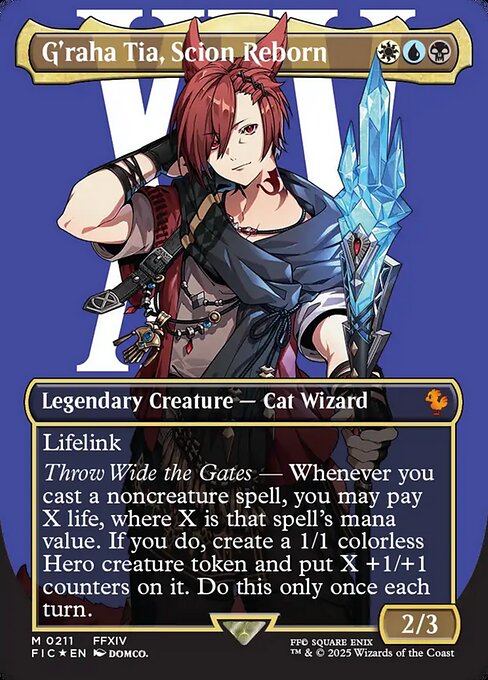 【ボーダレス】【サージFoil】【EN】時空を渡りし者、グ・ラハ・ティア/G'raha Tia, Scion Reborn [FIC] 金M No.211