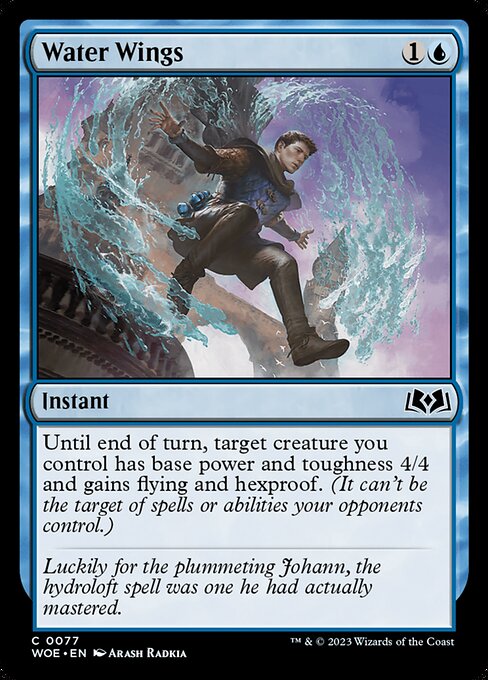 【Foil】【EN】水の翼/Water Wings [WOE] 青C No.77