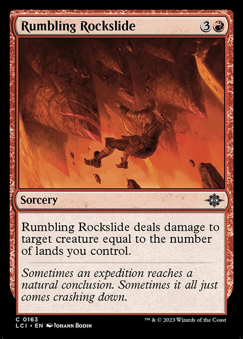 【Foil】【EN】轟く岩滑り/Rumbling Rockslide [LCI] 赤C No.163