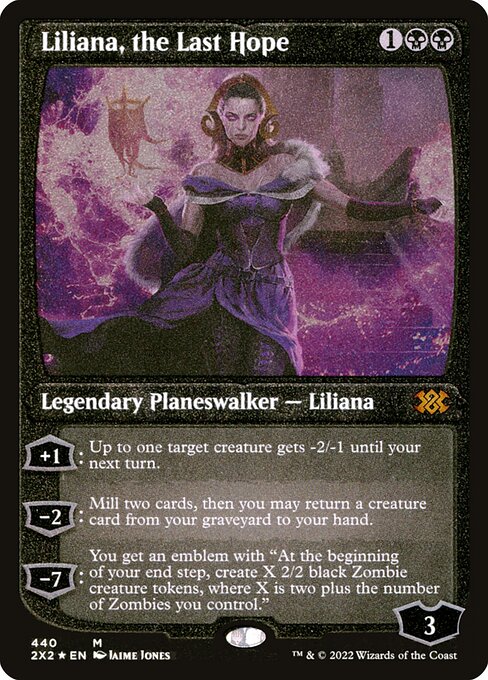 【エッチングFoil】【EN】最後の望み、リリアナ/Liliana, the Last Hope [2X2] 黒M No.440