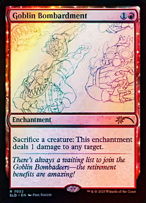 【Foil】【EN】ゴブリンの砲撃/Goblin Bombardment [SLD] 赤R No.7022