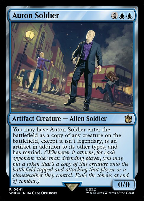 【サージFoil】【Foil】【EN】オートンの兵士/Auton Soldier [WHO] 青R No.641