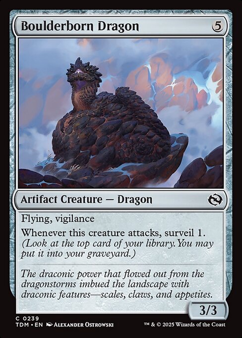 【Foil】【EN】丸岩生まれの龍/Boulderborn Dragon [TDM] 茶C No.239