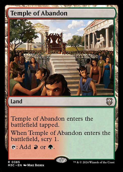 【リップルFoil】【EN】奔放の神殿/Temple of Abandon [M3C] 無R No.385