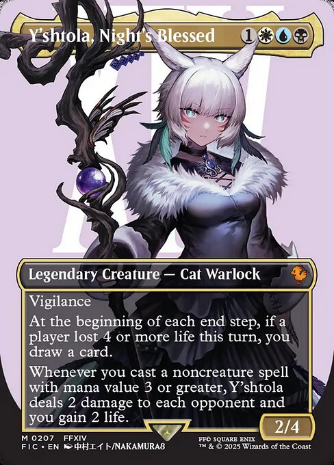 【ボーダレス】【Foil】【EN】魔女、ヤ・シュトラ・ルル/Y'shtola, Night's Blessed [FIC] 金M No.207