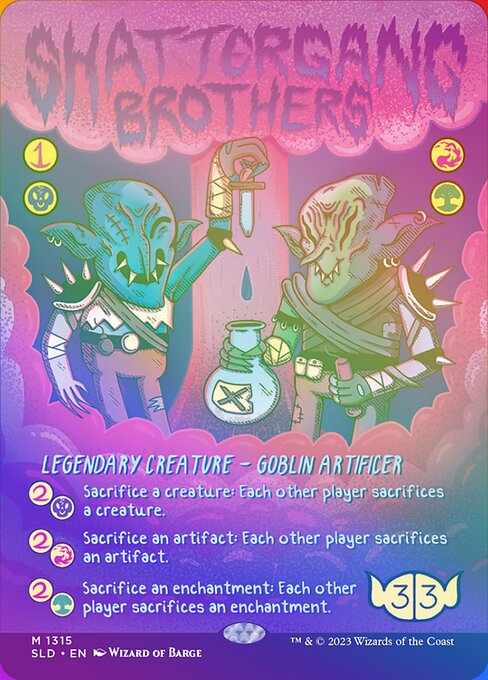【ボーダレス】【Foil】【EN】破砕団の兄弟/Shattergang Brothers [SLD] 金M No.1315★