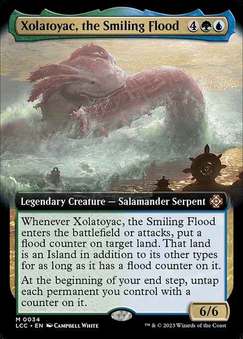 【拡張アート】【Foil】【EN】微笑む水害、ゾラトヤク/Xolatoyac, the Smiling Flood [LCC] 金M No.34